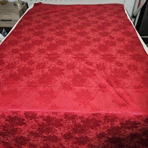 Kohl's Make the Season Bright Tablecloth 116x57 Rectangle Red Holiday Christmas